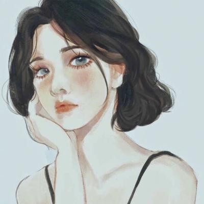 微信手绘头像女生简约气质