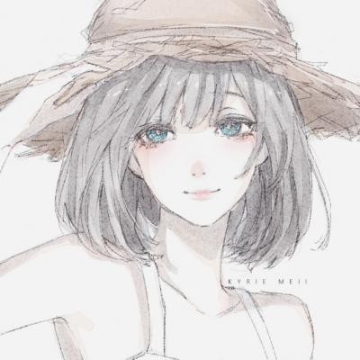 微信手绘头像女生简约气质