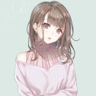 微信手绘头像女生简约气质