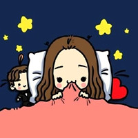很萌简约潮流可爱卡通情侣qq头像一左一右