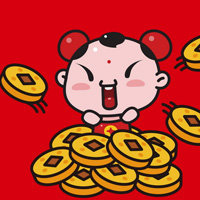 招财童子QQ头像图片