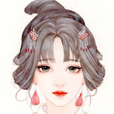 简约唯美古风美女绘头像图片