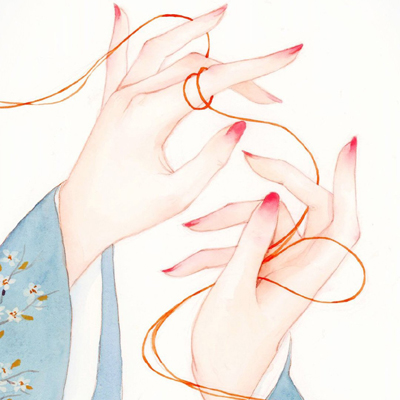 简约唯美古风美女绘头像图片