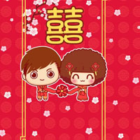 摩丝摩丝和仔仔的婚礼图片Q版头像大全