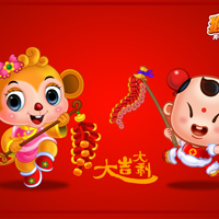 招财童子之猴年大吉可爱萌头像图片
