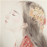 手绘气质古代美女头像