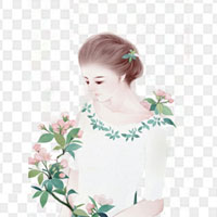 手绘水彩卡通头像