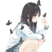 穿校服卡通女生头像