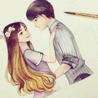 彩绘情侣头像