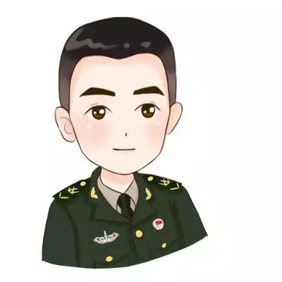 手绘军人头像