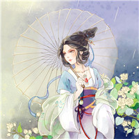 手绘古风少女头像唯美