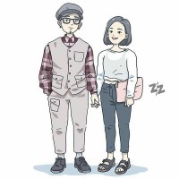 插画情侣头像