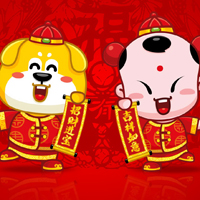 招财童子情侣头像
