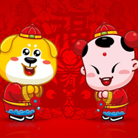 招财童子情侣头像