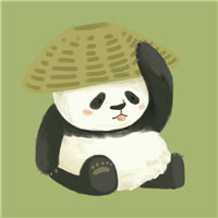 手绘小清新熊猫卡通头像