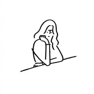 简笔画头像女手绘图片