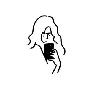 简笔画头像女手绘图片
