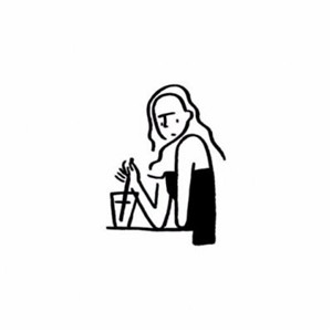 简笔画头像女手绘图片