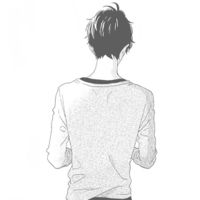 素描男生手绘黑白qq头像卡通版