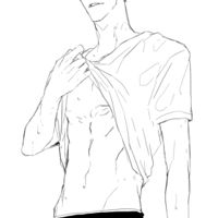 素描男生手绘黑白qq头像卡通版