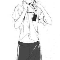 素描男生手绘黑白qq头像卡通版