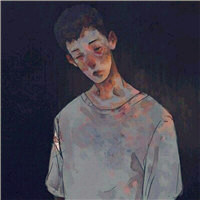 韩系高冷男生卡通头像中分