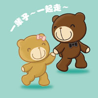 卡哇伊巧克力熊272°笑容可爱头像图片