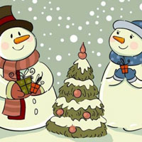 卡通雪人手绘安卓手机QQ头像图片