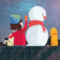 卡通雪人手绘安卓手机QQ头像图片