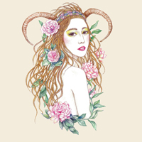 手绘唯美插画范冰冰头像