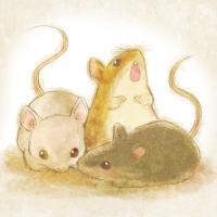 手绘水染画卡通头像