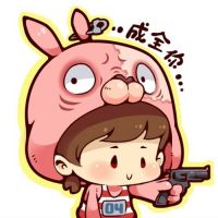 呆萌的情侣卡通头像一左一右