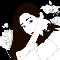 小清新手绘唯美女生插画头像