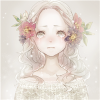 手绘伤感动漫女生头像