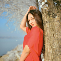 微信长发美女qq头像