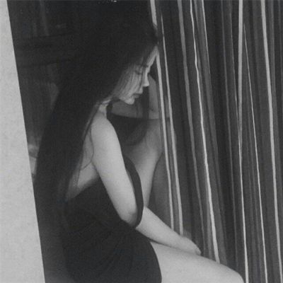 微信头像长发美女侧面最新