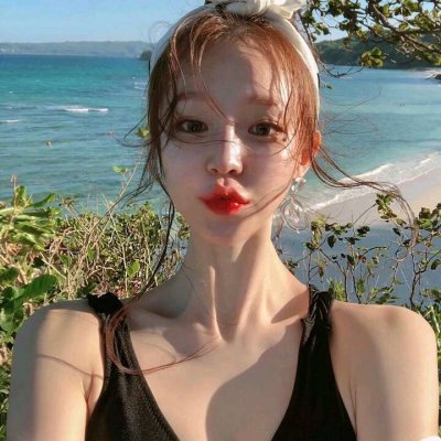 微信头像海边美女侧影最新