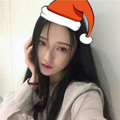 微信加圣诞帽头像女生小清新最新