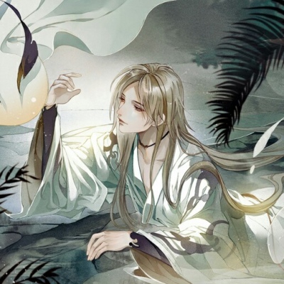 唐崎夜雨／手绘插画古风男头