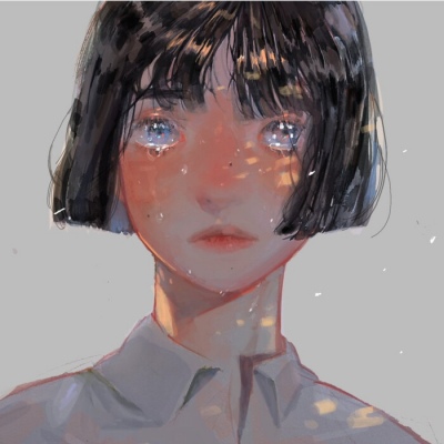 唐崎夜雨／手绘插画自截女生头像