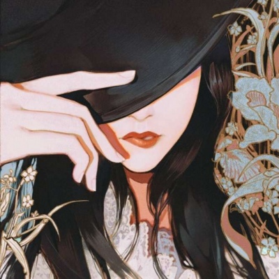 唐崎夜雨／手绘自截二次元女生头像  绘师：竹墨繁漪