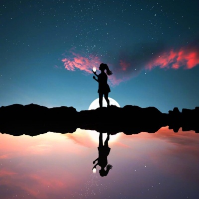 唯美星空背景图 宇宙山河浪漫 人间点滴温暖都值得我前进