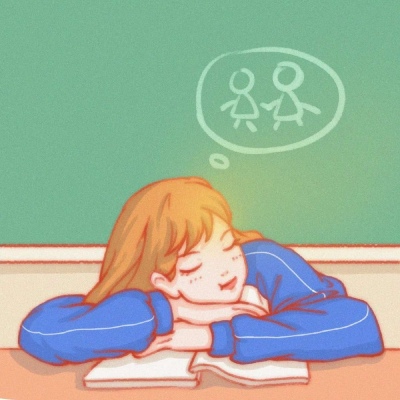 卡通情侣头像 男生只讲道理，女生只看态度，没办法统一。