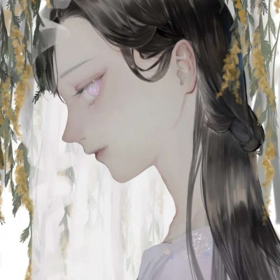 唐崎夜雨 手绘插画自截女生头像 图源贴吧 -记得吗