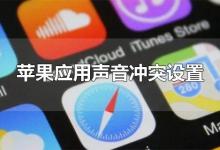 苹果应用声音冲突设置