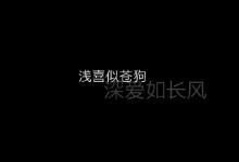 “浅喜似苍狗，深爱如长风”是什么意思？