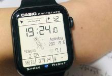 小编教你苹果手表如何设置卡西欧太空人表盘。