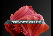 分享Win11常规键盘快捷键有哪些（Win11键盘快捷键）