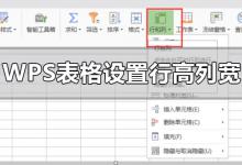 分享Wps表格设置行高和列宽（WPS表格的行高和列宽）