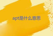 apt是什么意思